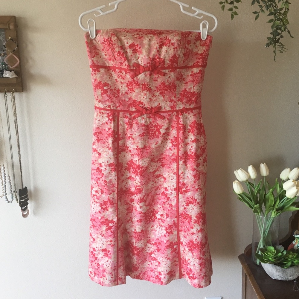 Gorgeous Floral Ann Taylor Strapless Dress
